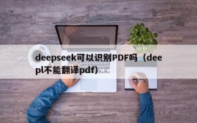 deepseek可以识别PDF吗（deepl不能翻译pdf）