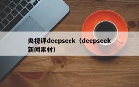 央视评deepseek(deepseek新闻素材)