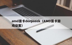 amd显卡deepseek(AMD显卡游戏设置)